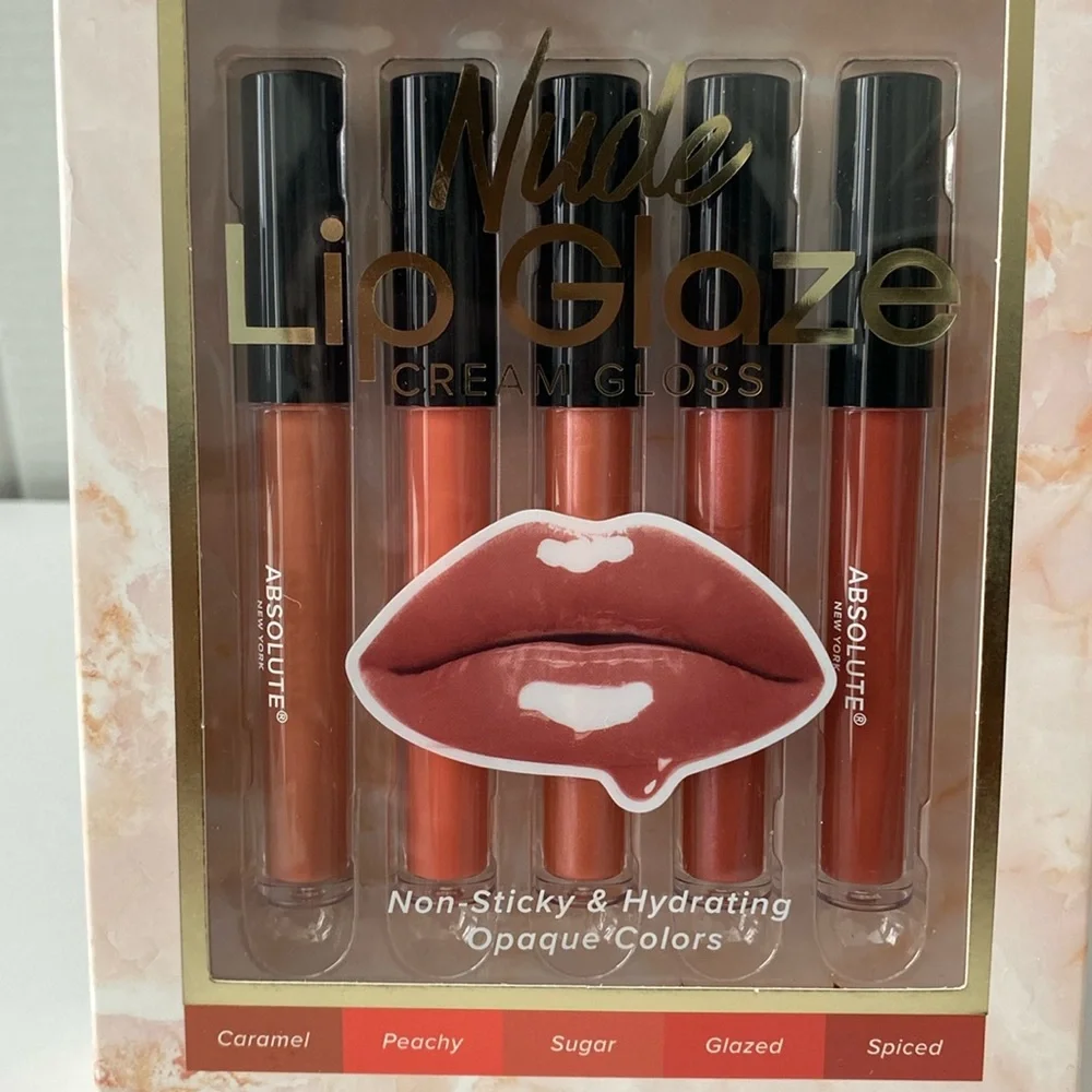 Absolute New York Nude Lip Glaze – Cream Gloss (10 FL OZ / 3 ML Each)